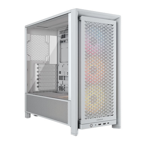 Corsair FRAME 4000D RS ARGB Modular Gaming Case w/ Glass Side, E-ATX, 3x ARGB Fans, InfiniRail Fan Mounting, USB-C, Asus BTF Compatible, White Corsair FRAME 4000D RS ARGB Modular Gaming Case w/ Glass Side, E-ATX, 3x ARGB Fans, InfiniRail Fan Mounting, USB-C, Asus BTF Compatible, White